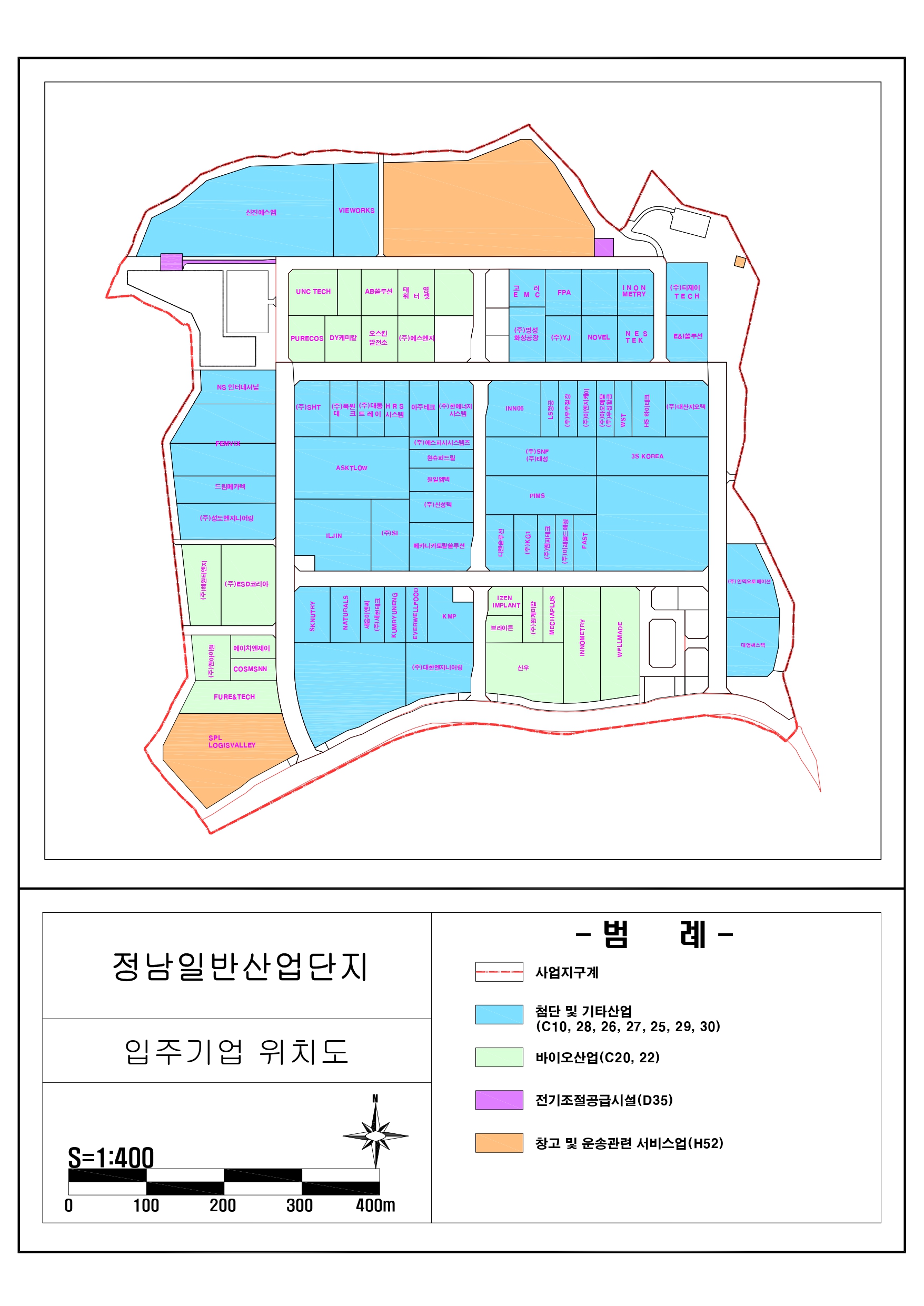 입주기업 위치도